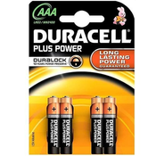 Duracell Plus Power AAA 4-1 baterije - BATERIJE DURACELL PLUS POWER AAA 4/1 Šifra: 800204