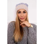 Kesi Cap with fleece Paryż K213 light beige