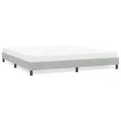 shumee vidaXL Posteljni okvir brez vzmetnice svetlo siv 180x220 cm žamet