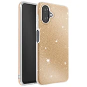 AVIZAR Ovitek za Galaxy A07, dvomaterialna zasnova in bleščeč zaključek, Zlata, (5000190030)