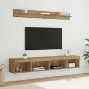 Set zidnog ormarica za TV Zidne 5 pcs Umjetnicki hrast
