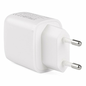 Stenski polnilec USB + USB-C 20W QC 230V