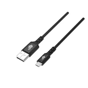 slomart USB-mikro USB kabel 2m silikonski črn hitro polnjenje