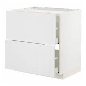 METOD / MAXIMERA Pod.elem.grej.ploca/2front/2fiok, bela/Stensund bela, 80x60 cm