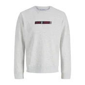 Jack & Jones Junior Majica JJMUNK nočno modra/pegasto siva/ognjeno rdeča
