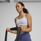 Womens Puma MOVE Strappy Training Bra, Blue, Size XS, Clothing
