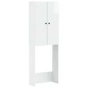 vidaXL Kabineta za stranišče BREDA Bela visok sijaj 66 x 25,5 x 190 cm