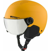 Alpina Zupo Visor Q-Lite Junior Ski helmet Burned/Yellow Matt M