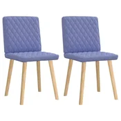 Vidaxl Jedilni stoli 2 kosi jeans modra blago