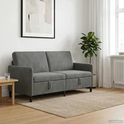 vidaXL Sofa s shrambo Temno siva 172 x 78 x 87 cm Poliester