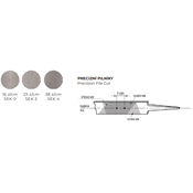 Ajax Natančna ploska koničasta datoteka, nizka 150 mm, 16 × 1,9 mm, sek 4