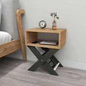 Hanah Home pomocni sto X Legs, 43 cm, atlantski bor / antracit