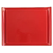 Steak platter, porcelain, 32x26cm, Seasons, Red - Porland