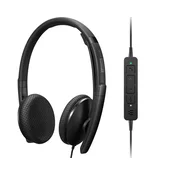 Lenovo 4XD1M39028 slušalka Slušalke z mikrofonom Žični Naglavni trak USB Tip-C Črna