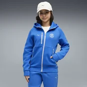 Olympique de Marseille PUMATECH Full-Zip Hoodie Youth, Clothing, Royal/Platinum Gray, 11-12Y