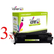 toner123 Komplet HP 05A/CE505A/LaserJet P2030, P2033, P2034, P2035, P2036, P2037, P2050, P2053, P2054, P2055, P2056, P2057 kompatibilni tonerji (3) - 3 x črna