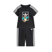 adidas Komplet majica in kratke hlače Pokemon KR4683 Črna Regular Fit
