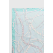 Svilena marama Lanvin boja: tirkizna, s uzorkom