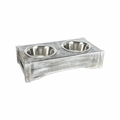 Trixie Set cinija na drvenom postolju Wooden Bowl Set - 2 x 0.75 l