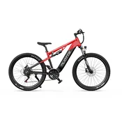 Duotts Električno kolo DUOTTS E29, 27,5, 250 W senzor navora, 48 V 13,5 Ah, črno in rdeče, (5000231665)