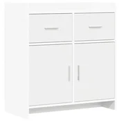 Vidaxl Strani šal Bela 75 x 36 x 80 cm Inženirski les