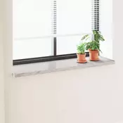 vidaXL Okenski nadstrešek Marmorna tekstura 140 x 40 x 4,5 cm PVC
