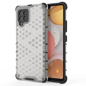 HURTEL Honeycomb oklepna torbica s silikonskim okvirjem za Samsung Galaxy A42 5G prozorna