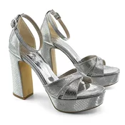 Mona shoes Ženske sandale na štiklu, Srebrne