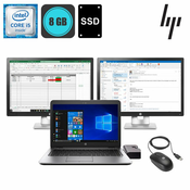 HP EliteBook 840 G3 - Core i5 + 2 x HP EliteDisplay E242 24 + Docking station