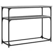 Vidaxl Konzolna mizica siva sonoma 100x35,5x75 cm inženirski les