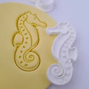 KREATIVNI SLATKIŠI Modla za kolace i ukrase Morski konjic, 5 cm, Bela