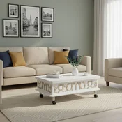 Hanah Home Sto za dnevnu sobu Adt 90x40x60 cm, Beli