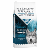 Ekonomično pakiranje Wolf of Wilderness Soft & Strong 2 x 12 kg - NOVO: Blue River - losos