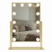 Stensko ogledalo LED HOLLYWOOD L.Gold 30x40