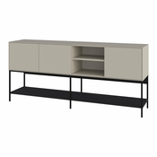 Črna/kremno bela komoda 180x80x40 cm Amira – Marckeric