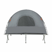 SoBuy SoBuy Šotor za 1 osebo za pohodništvo in kampiranje Zložljiv šotor za kampiranje Spalna vreča in torba za prenašanje v sivi barvi, (21123385)