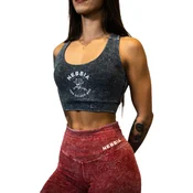 Ženski nedrček Nebbia NEBBIA x OLYMPIA Washed Medium-Support Sports Bra GOLDEN AGE 778 black M