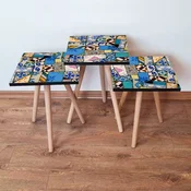 Hanah Home Set klub stocica 3Shp289, 3 komada, Plava