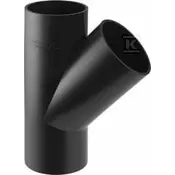 Geberit HDPE poševni T kos 160x90/45, črne barve (HDPE drenaža)