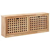 Vidaxl Klop za shranjevanje čevljev 94x20x38 cm trdna orehovina