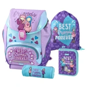 Play Logic set 4u1 Magical Friendship, Anatomski ranac, Torba za patike, 2 pernice, Ljubičasti