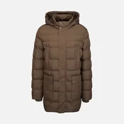 Brown Mens Down Jacket Geox Leitan - Mens