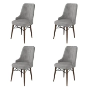 Hanah Home Set stolica Pare, 46x94x46 cm, 4 komada, Braon-sive