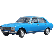 Metalni auto Welly - 1975 Peugeot 504, plavi, 1:24