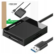 Ugreen CR125 4-v-1 USB 3.0 čitalnik kartic, 0,5 m (črn)
