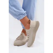 Ženski športni čevlji Boto Slip-On bež olivno rjave barve