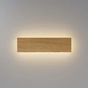 Maytoni LED-stenna svetilka BASIC TEXTURE, les, širina 30 cm, CCT - Dnevna soba/jedilnica - Sodobni