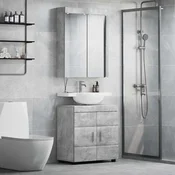 vidaXL Komplet pohištva za kopalnico TULUM 2 pcs Betonsko siva