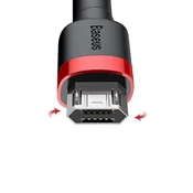 Baseus Kabel BASEUS,Woven, USB-A na USB-Micro, 2A, 300cm, Black/Grey, CAMKLF-HG1, (6953156296374)