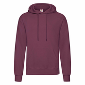 Burgundy mens sweatshirt Hooded Sweat Fruit of the Loom